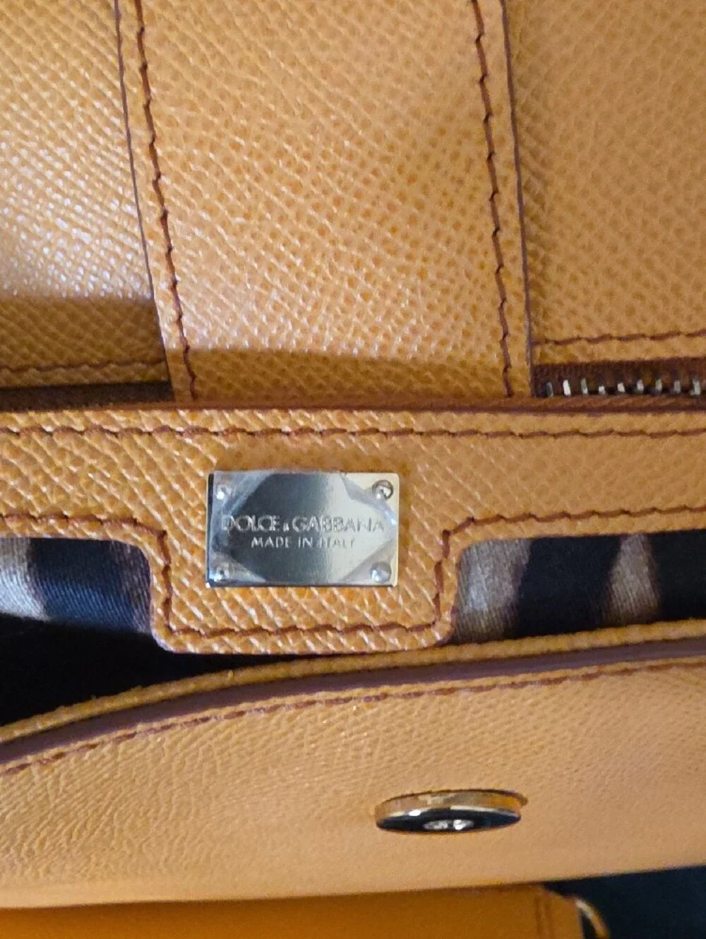 Dolce & Gabbana Sicily Large  Leather Top-Handle Satchel In Yellow Mustard